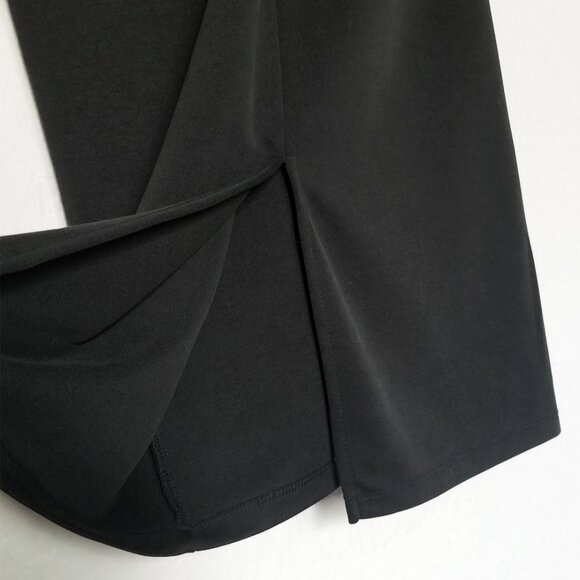 Halogen Nordstrom Twist Front Knit Sheath Dress In Black Size M Modal Blend $79 - Picture 11 of 15